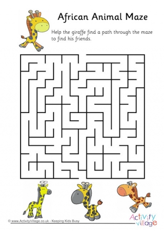 African Animal Maze 1