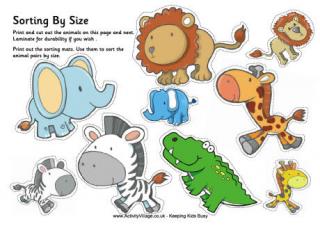 African Animal Sorting Big and Small