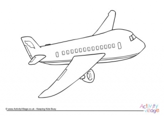 Airplane Colouring Page