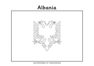 Albania Colouring Flag