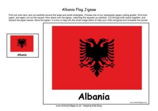 Albania Flag Jigsaw
