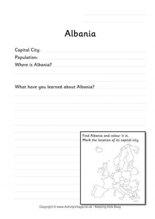 Albania Worksheet