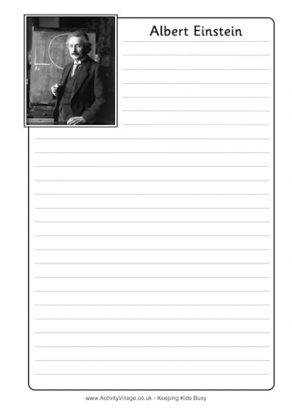 Albert Einstein Notebooking Page