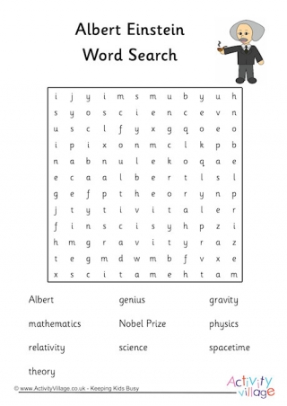 Albert Einstein Word Search