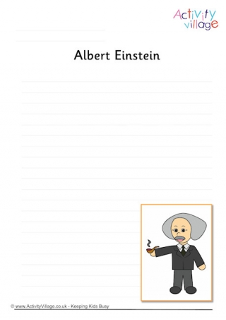 Albert Einstein Writing Page