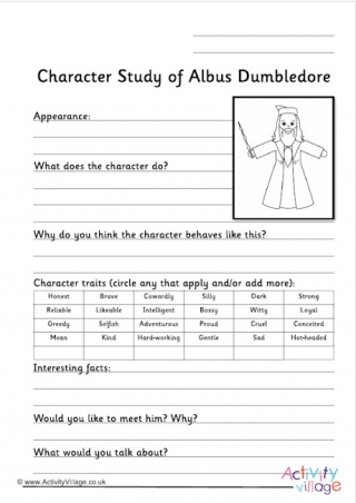 Albus Dumbledore worksheet