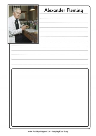 Alexander Fleming Notebooking Page