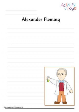 Alexander Fleming Writing Page