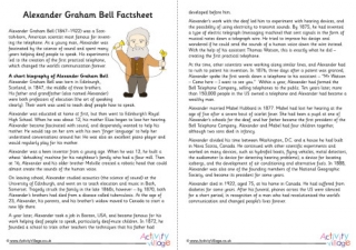 Alexander Graham Bell Factsheet