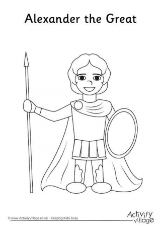 Alexander The Great Colouring Page