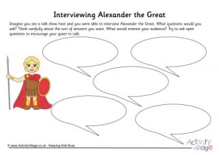 Alexander the Great Interview Worksheet 