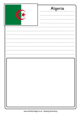 Algeria Notebooking Page