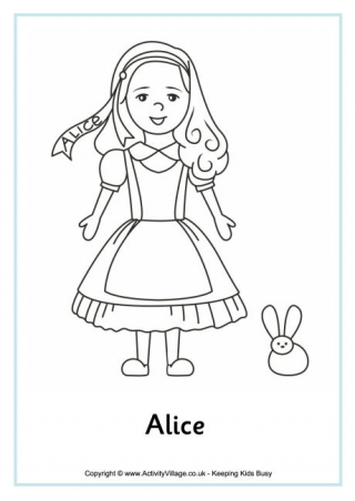 Alice Colouring Page