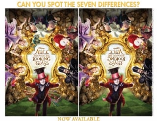 Alice Through the Looking Glass Spot the Differences