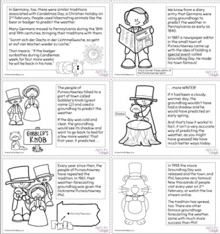 All About Groundhog Day Colouring Booklet