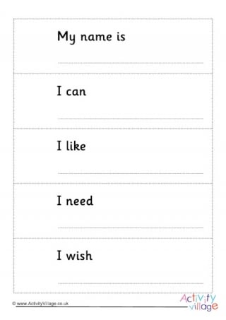 All About Me Flip Book