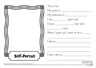All About Me Worksheet 1