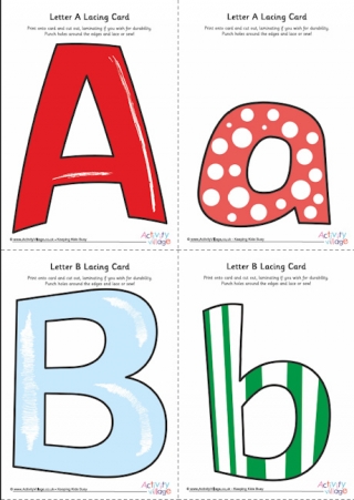All Alphabet Lacing Cards