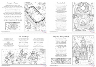 All Christmas Carol Colouring Pages