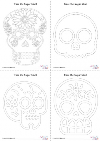 All Day of the Dead Tracing Pages