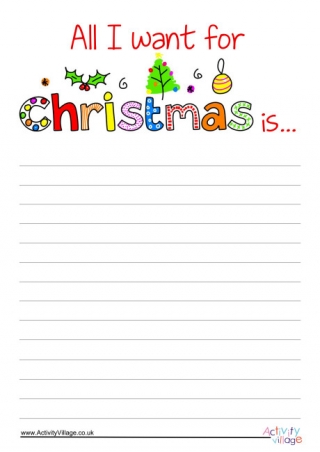 Christmas Wish List Printables
