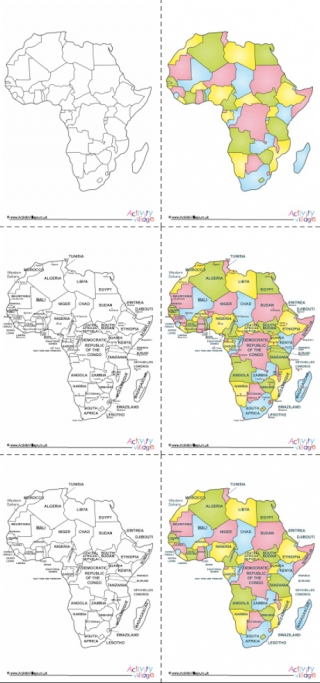 Printable Maps of Africa