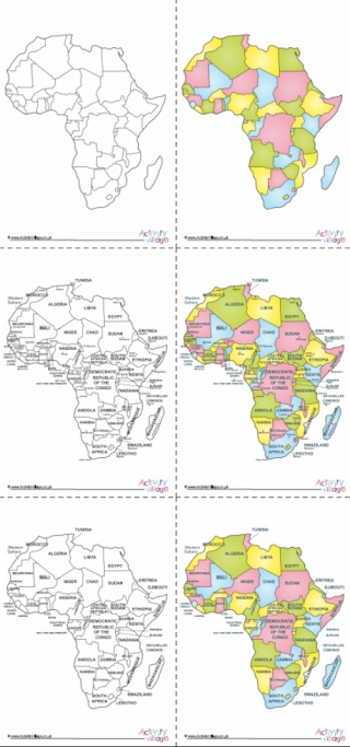 Printable Maps of Africa