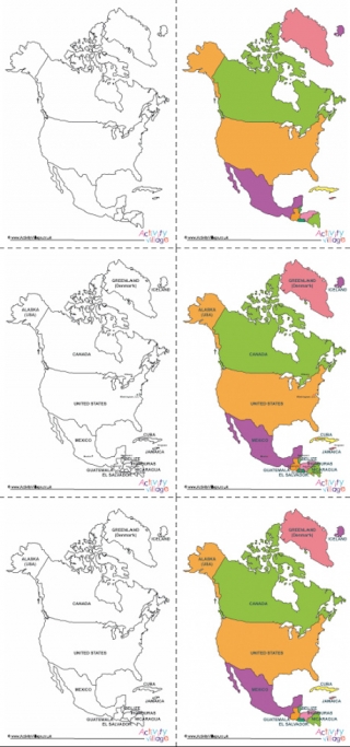 Printable Maps of North America