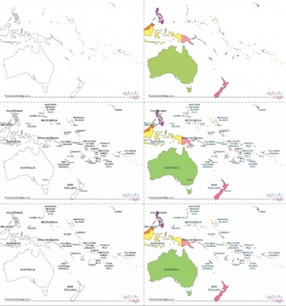 Printable Maps of Oceania