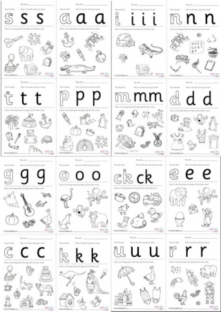 All Phase Two Letters - Recognition Worksheets