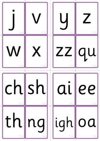 All Phase Three Letters - Flash Cards