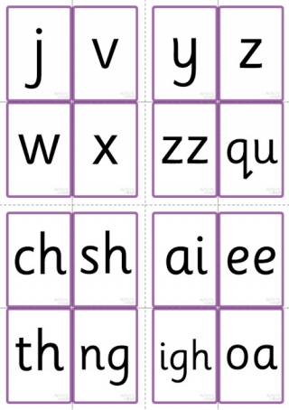 All Phase Three Letters - Flash Cards