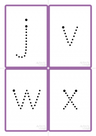 All Phase Three Letters - Flash Cards - Dotted