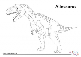 Allosaurus Colouring Page 2