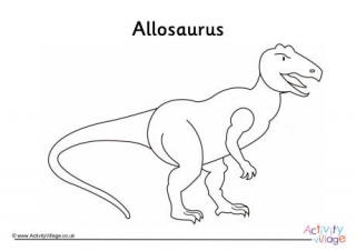 Allosaurus Colouring Page