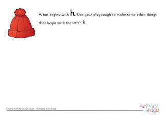 Alphabet Begin With The Letter H Playdough Mat