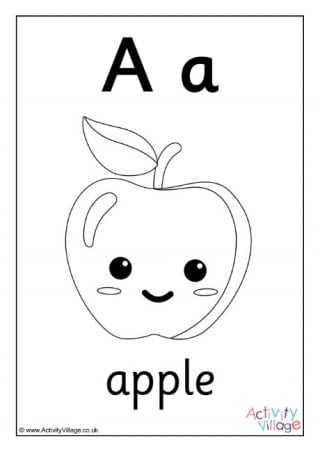 Alphabet Colouring Page A