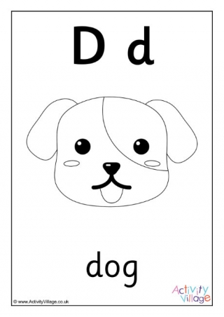 Alphabet Colouring Page D