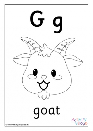 Alphabet Colouring Page G