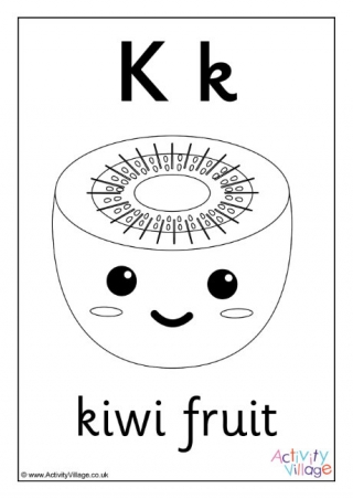 Alphabet Colouring Page K