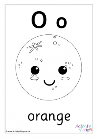 Alphabet Colouring Page O