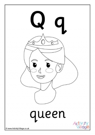 Alphabet Colouring Page Q