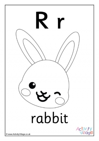 Alphabet Colouring Page R