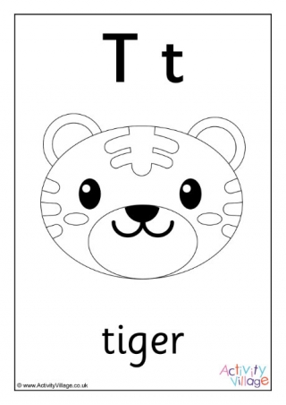 Alphabet Colouring Page T