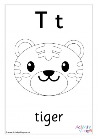 Letter T Colouring Pages