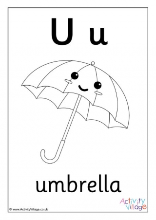 Alphabet Colouring Page U