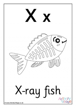Alphabet Colouring Page X