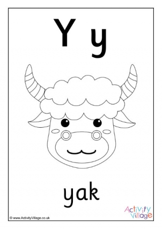 Alphabet Colouring Page Y