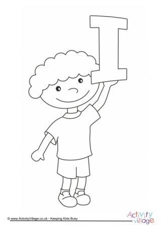 Alphabet of Children Colouring Pages I