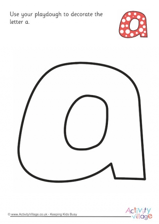 Alphabet Decorate The Letter A Playdough Mat Lowercase